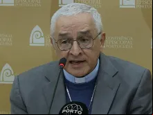 O presidente da CEP, dom José Ornelas, em coletiva de imprensa