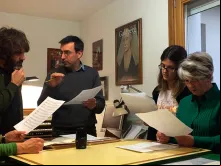 Da esquerda para a direita: David Arratibel, Raúl del Toro, Paula Tellecha e Pilar Arambur