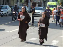 Religiosas durante a Corrida e Caminhada de São José 