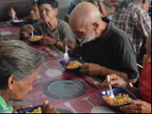Cantina que oferece alimentação a venezuelanos.