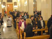 Cristãos da paróquia São Francisco em Aleppo 