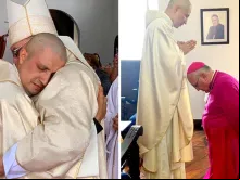 Pe. Diego Peña Navia e Dom Fabio Duque Jaramillo. Crédito: Assessoria de Imprensa - Diocese de Garzón