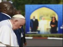 Papa Francisco com o presidente da República Democrática do Congo