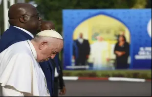 Papa Francisco com o presidente da República Democrática do Congo