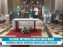 Dom Leomar Brustolin na missa na Catedral Nossa Senhora Imaculada Conceição.