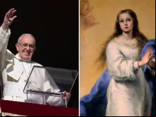 Papa Francisco e a Imaculada Conceição. Fotos: L'Osservatore Romano