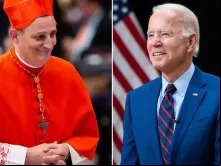 Cardeal Matteo Zuppi e Joe Biden