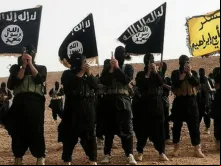 Membros do Estado Islâmico em vídeo difundido pelo grupo terrorista.