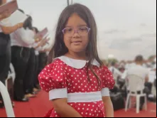 Ester Alencar na beatificação de Benigna Cardoso