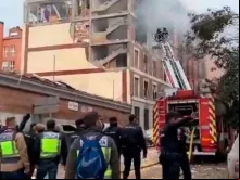 Imagens da explosão.