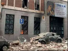 A paróquia de La Paloma após a explosão.