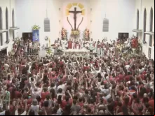 Festa de são Jorge na paróquia de Quintino, no Rio de Janeiro.