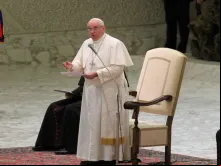 Papa Francisco na Sala Paulo VI.
