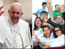 Papa Francisco e jovens. Fotos: Daniel Ibáñez