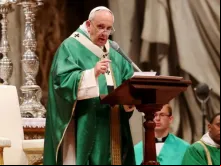 Papa Francisco na missa deste domingo com os novos cardeais.