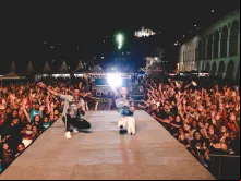Jovens no Halleluya Rio 2018, nos Arcos da Lapa 