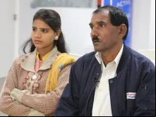 Esposo e filha de Asia Bibi.