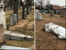 Desconhecidos profanaram cemitério no Brooklyn - Fotos: Diocese de Brooklyn