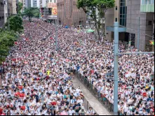 Protestos em Hong Kong. Crédito: Wikipedia
