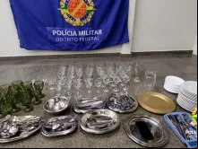 Bens da paróquia Nossa Senhora do Imaculada Conceição recuperados pela polícia.
