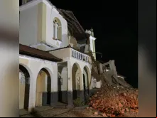 Desabamento na Igreja de São Sebastião, em Varre-Sai 