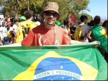 O mineiro Ramon Vidal na JMJ Lisboa 2023. Foto: Natalia Zimbrão