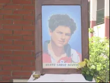 Imagem de Carlo Acutis apresentada na Missa em homenagem à Virgem do Rosário de Rio Branco e Paypaya. Crédito: Governo de Jujuy - Diocese de Jujuy.