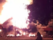 Incêndio na Paróquia da Imaculada conceição. Crédito: Diocese de Villarica.
