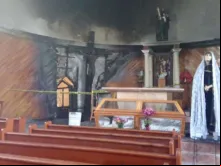 Assim ficou a paróquia de São José após o ataque de desconhecidos. Crédito: Luz de Luz, jornal da Província Eclesiástica de Hidalgo.