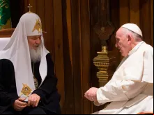 O Patriarca ortodoxo russo Kirill e o Papa Francisco 