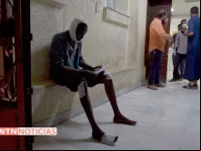 Bombardeio no centro de detenção para migrantes na Líbia. Crédito: EWTN