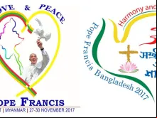 Logos da viagem do Papa Francisco a Mianmar e Bangladesh.