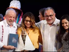 Lula, Janja, Edmilson Rodrigues e a namorada dele, Nayra da Cunha 