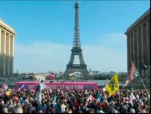 Marcha contra o casamento homossexual em Paris 