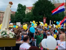 A Marcha pela Vida em Zagreb, Croácia. Crédito: Pamela Delgado