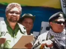 Iván Márquez e Jesús Santrich. Crédito: Captura de vídeo