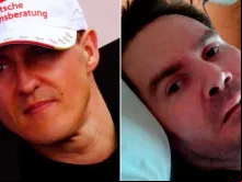 Michael Schumacher (esquerda) e Vincent Lambert (direita).