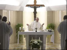 Papa Francisco celebra a Missa na Casa Santa Marta.