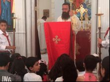 Missa na igreja greco-ortodoxa de Santo Elias