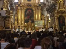 Missa em memória do Pe. Hamel na igreja de São Floriano. Crédito: Alvaro de Juana