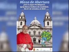 Cartaz da Missa pelos atletas da Paralimpíada