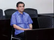 O bispo de Matagalpa, dom Rolando Álvarez, durante a acusação apresentada pelo governo da Nicarágua