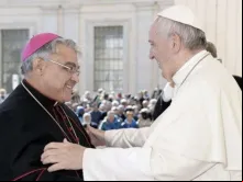 Dom Marcello Semeraro com o Papa Francisco.