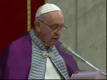 Papa Francisco na Celebração da Penitência nesta sexta-feira, na Basílica de São Pedro. Captura Youtube.