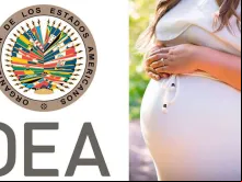 Símbolo da OEA - Mulher grávida. Crédito: Facebook OEA – Pixabay