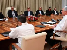 Os bispos de Cuba reunidos com o presidente Miguel Díaz-Canel