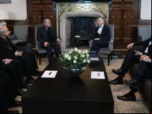 Bispos da Igreja Católica reunidos com Mauricio Macri. Crédito: Presidência da Nação (CC BY 2.5 AR).
