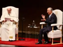 Papa Francisco com o presidente português Marcelo Rebelo Sosa