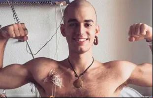 Pablo Ráez durante o tratamento contra a leucemia 
