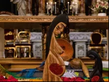 A polêmica imagem da Pachamama na igreja Santa Maria em Traspontina. Crédito: ACI Prensa